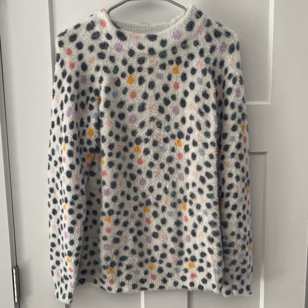 Hanna Andersson Multicolor Polka Dot Marshmallow Sweater